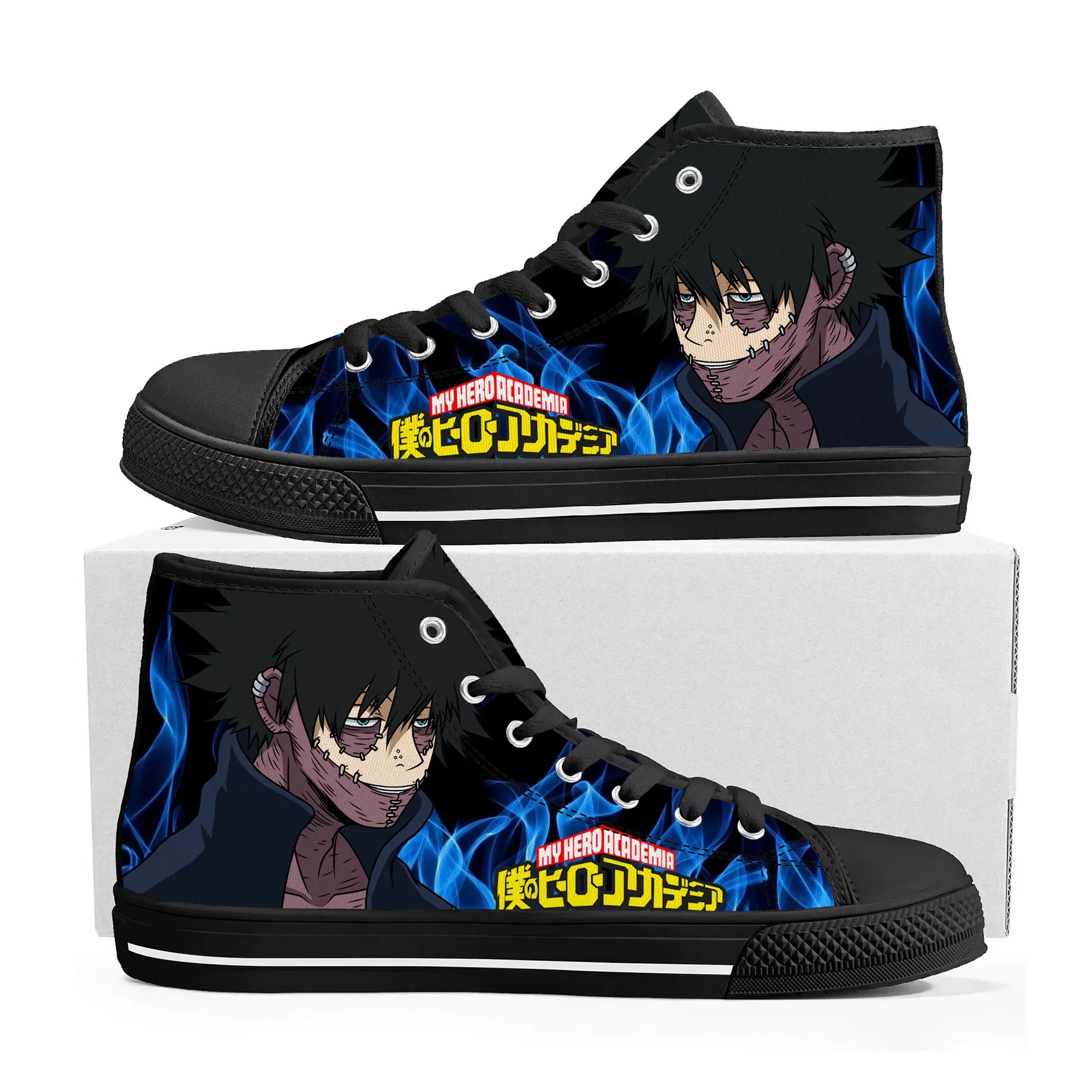 Высокие кроссовки Anime My Hero Academia Dabi мужские и женские подростковые парусиновые