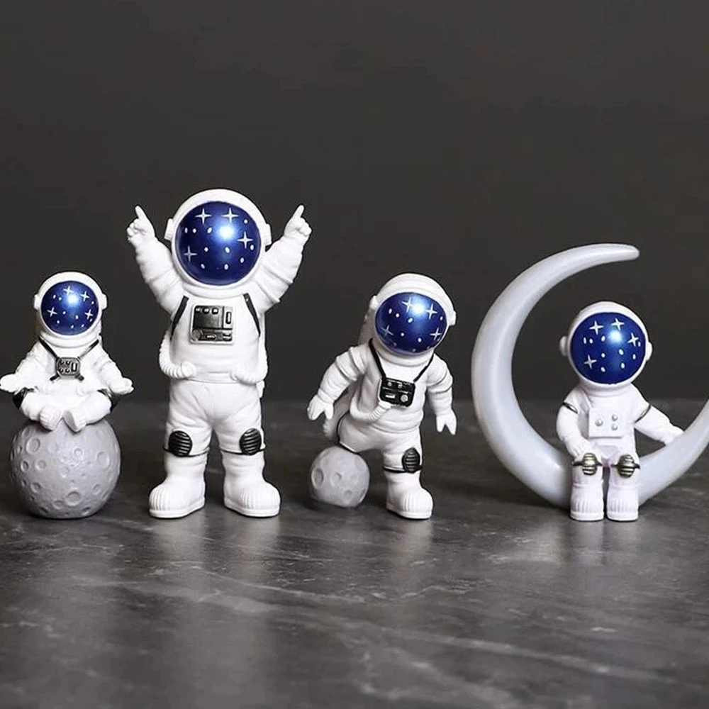 

Resin Astronaut Figure Statue Figurine Spaceman Sculpture Educational Toy Desktop Home Decoration Astronaut Model For Kids Gift