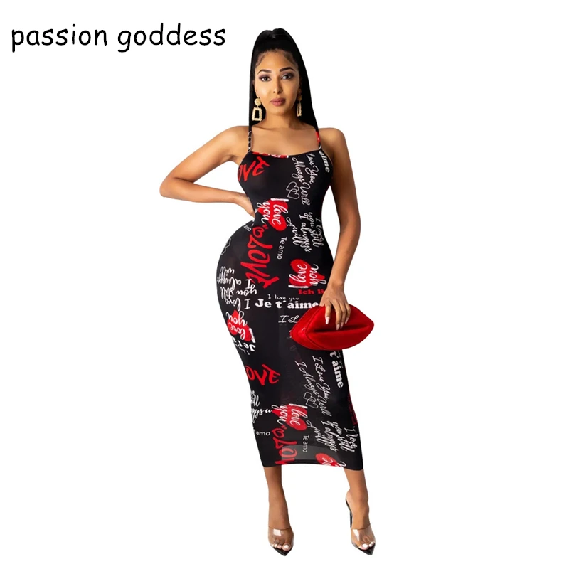 Женское облегающее платье миди на бретелях привлекательное Клубное праздничное