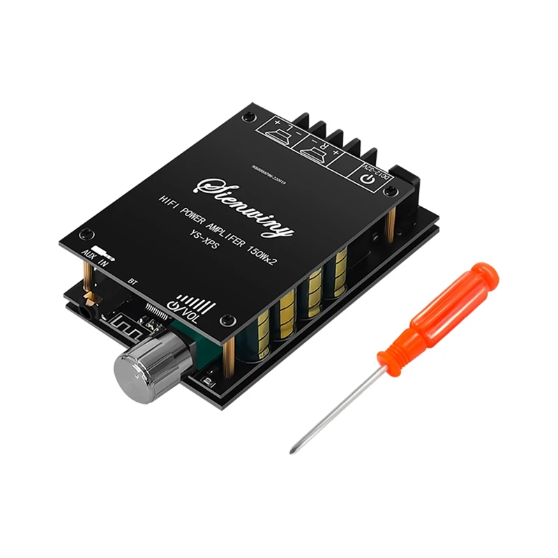 

YS-XPS 2.0 Channel Bluetooth Audio Amplifier Board +Heat Sink TDA7498E 150Wx2 Dual-Channel Stereo Audio Module DC12-32V