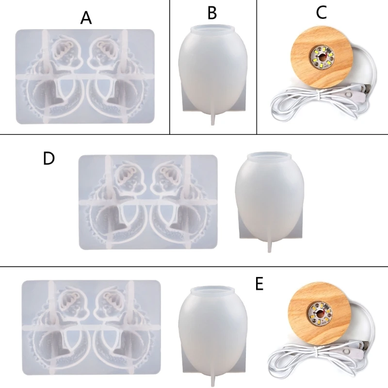 

Силиконовые формы в форме яйца для смолы, форма в виде динозавра для яйца, светодиодные кристаллы, формы из смолы с подсветкой, основа для дисплея, сделай сам