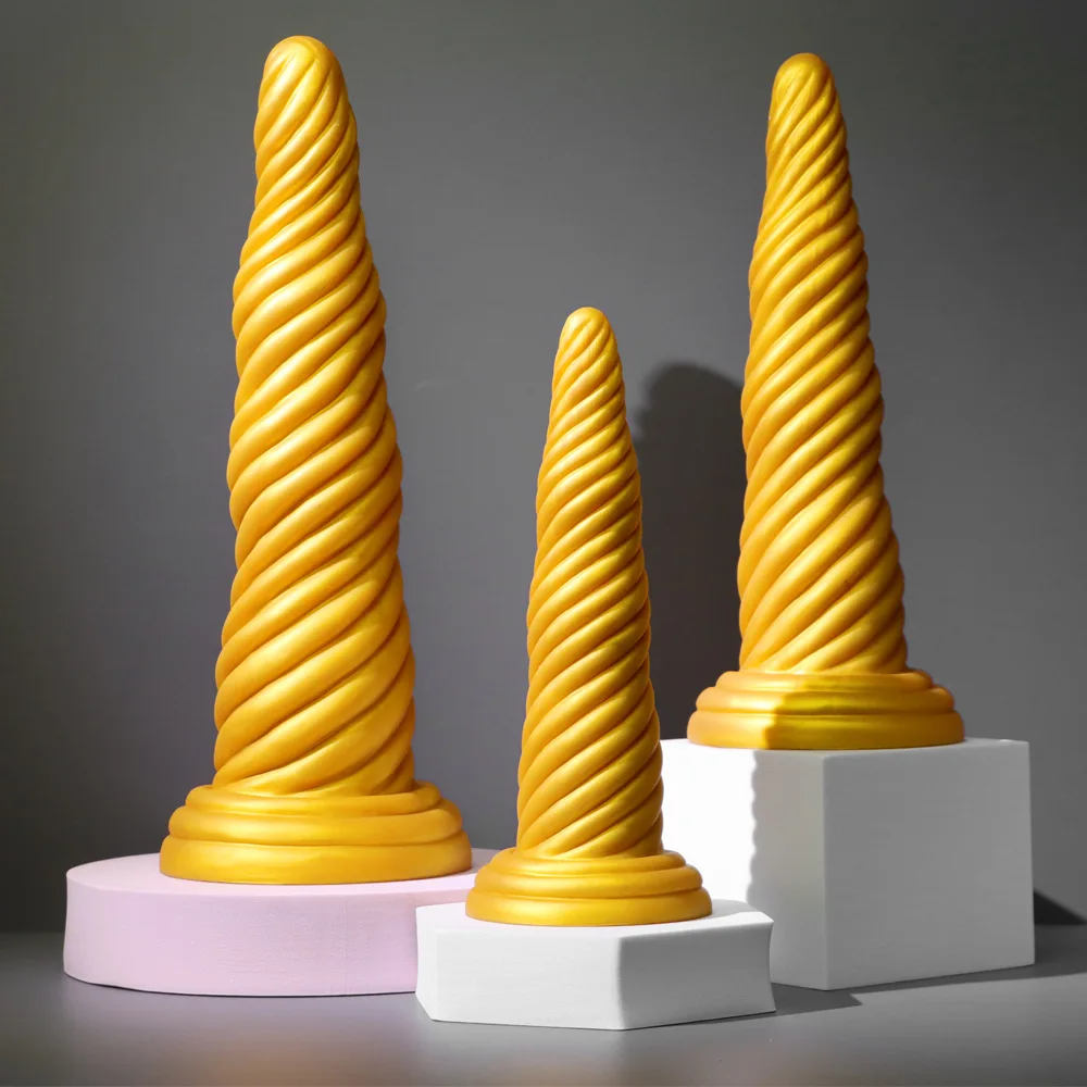 Новинка большой анальный фаллоимитатор спирального типа большая супер мягкая