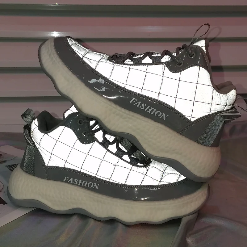 HIKEUP Women Heightened Velvet Cotton Shoes Walking Winter Casual Sports Shoes Warm Women's Shoes Hiking Sports 35-42