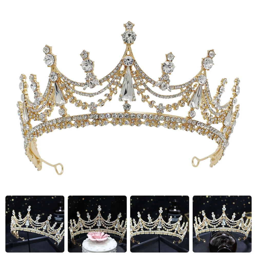 

Rhinestone Crown Bride Tiara for Wedding Bridal Rhinestone Crown Headdress