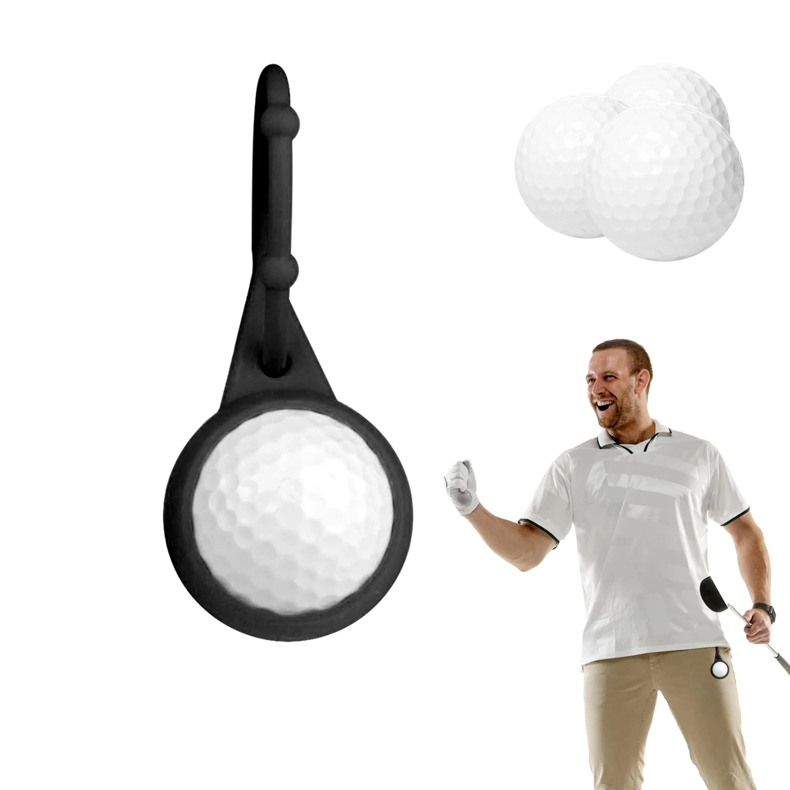 

Silicone Golf Ball Holder Soft Protective Ball Carrier Storage Holders For Golf Balls With Lanyards Durable Ball Organizers