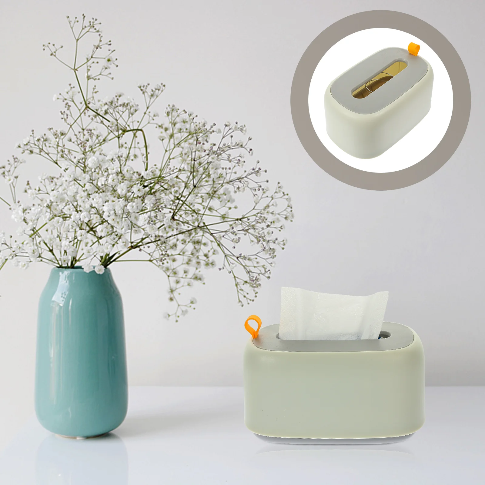 

Box Tissue Covers Holder Napkin Dispenser Bathroom Organizer Paper Rustic Facial Boxes Decorative Vintage Large Cover Desktop