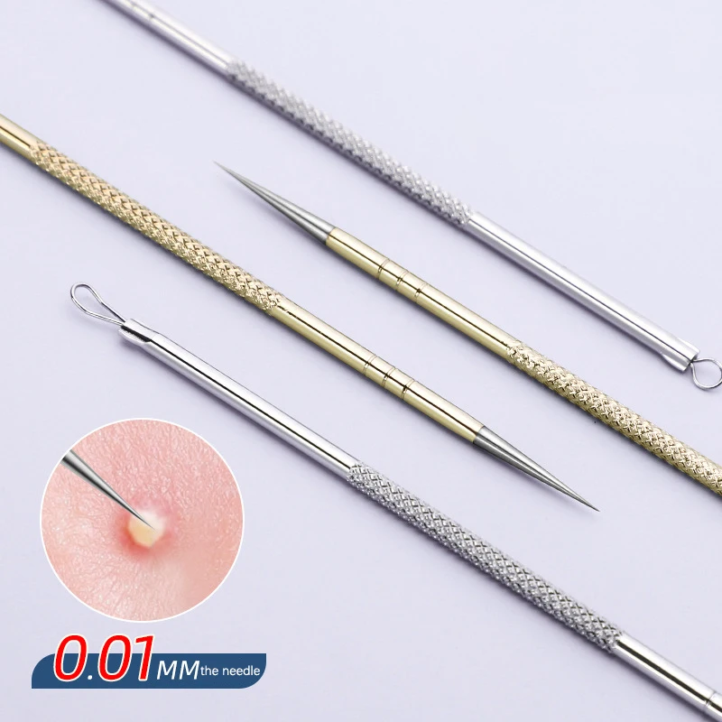 

1pc Stainless Steel Blackhead Comedone Acne Blemish Extractor Remover Face Skin Care Pore Cleaner Needles Remove Tools