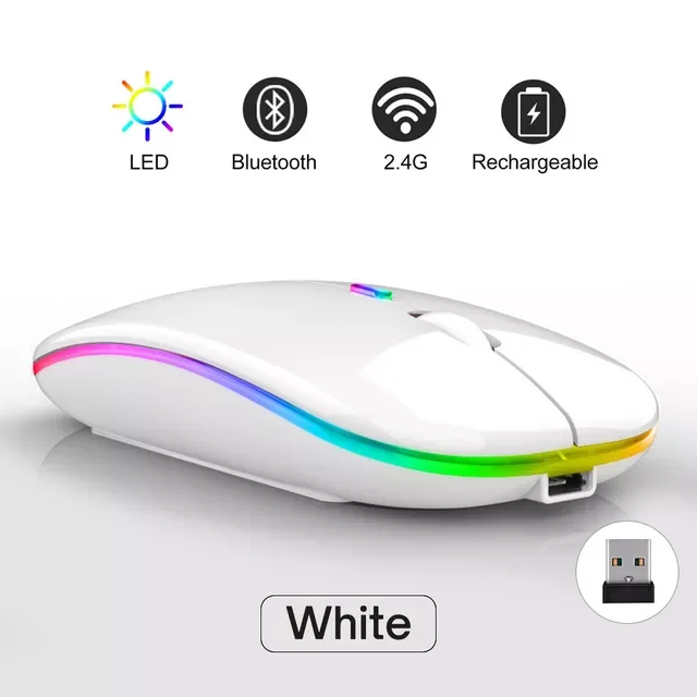

Original Bluetooth Wireless Mouse Rechargeable Mice Computer Silent Ergonomic Mouse USB 1600DPI Mice For Ipad Laptop PC Accesso