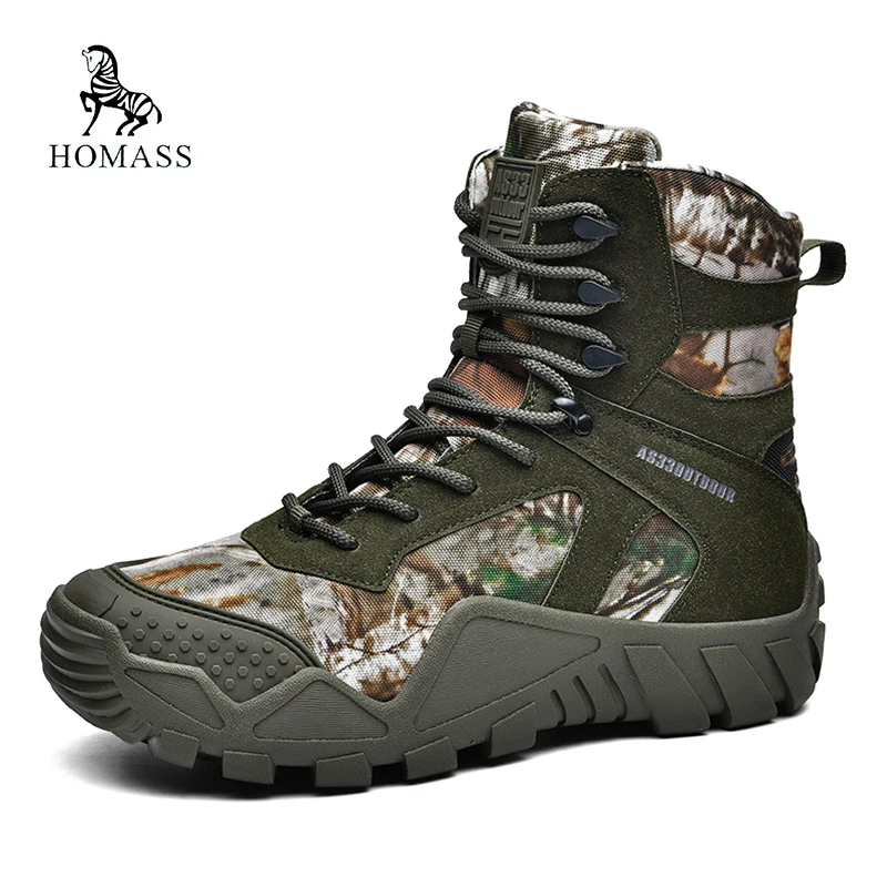 

Tactical Military Camo Boots Men Waterproof Army Hunting Trekking Sneakers Anti-skid Work Shoes Wear-resistant Combat Ankle Boot