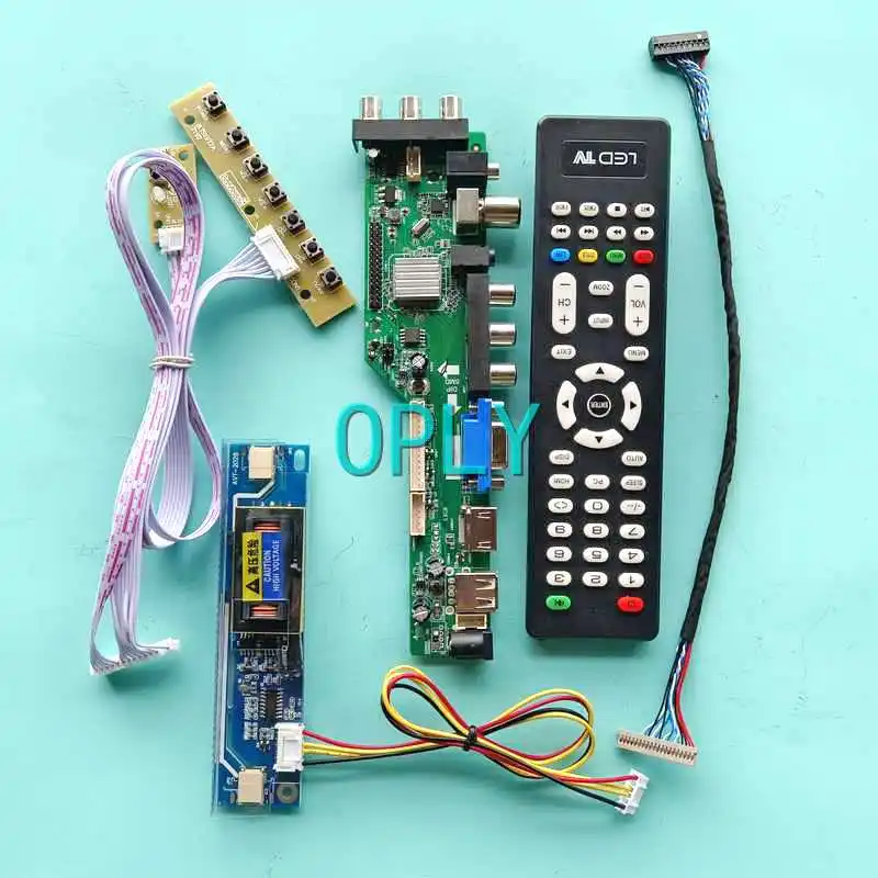 

Плата цифрового контроллера для TM150XG TMS150XG1, дисплей DVB, 20 контактов, LVDS 15 дюймов, 2-CCFL, совместимый с HDMI, VGA, USB, AV, RF, 1024*768, комплект «сделай сам»