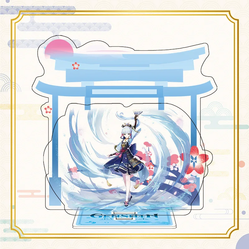 

Anime Genshin Impact Yae Miko Sangonomiya Kokomi Double Deck Stand 18cm Acrylic Game Figure Model DIY Desk Decor Toy Fans Gift
