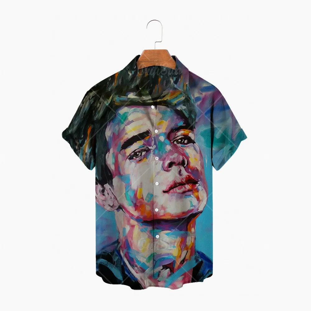 

Гавайская рубашка Ttgdfv с рисунком персонажа, оригинальная Аватара, Рисунок маслом, летняя повседневная Свободная рубашка с коротким рукавом...