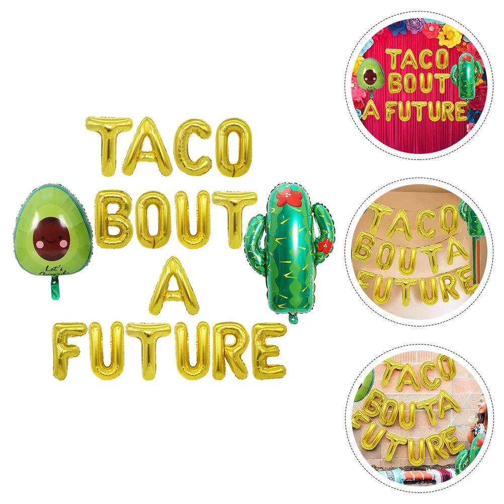 

Hawaiian Party Comal Tortillas Festival Decorative Balloon Props Hawaii Party Balloons Aluminum Film Fiesta Party Supplies Baby