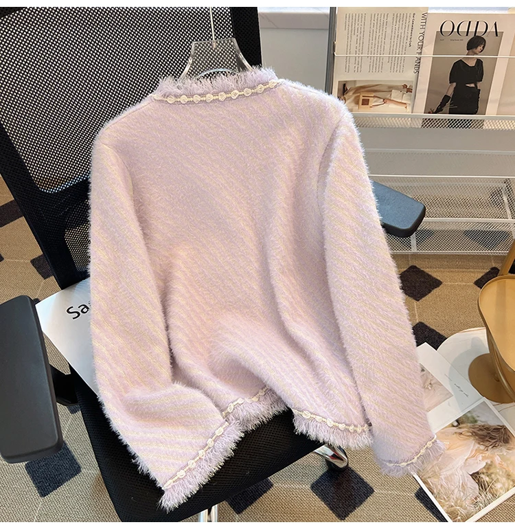 Женский вязаный кардиган элегантный Стильный однобортный Кардиган с длинным