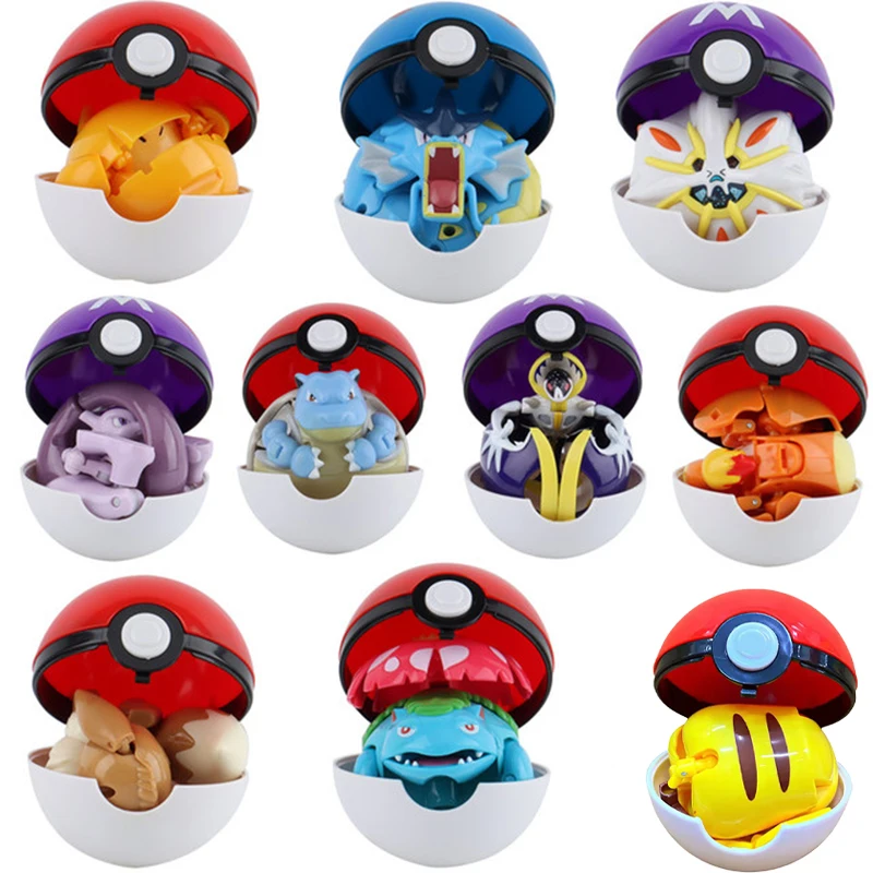 

Pokemon Elf Transforming Toy Model Pikachu Charizard Blastoise Mewtwo Action Figure Toys Children's Birthday Christmas ToysGifts