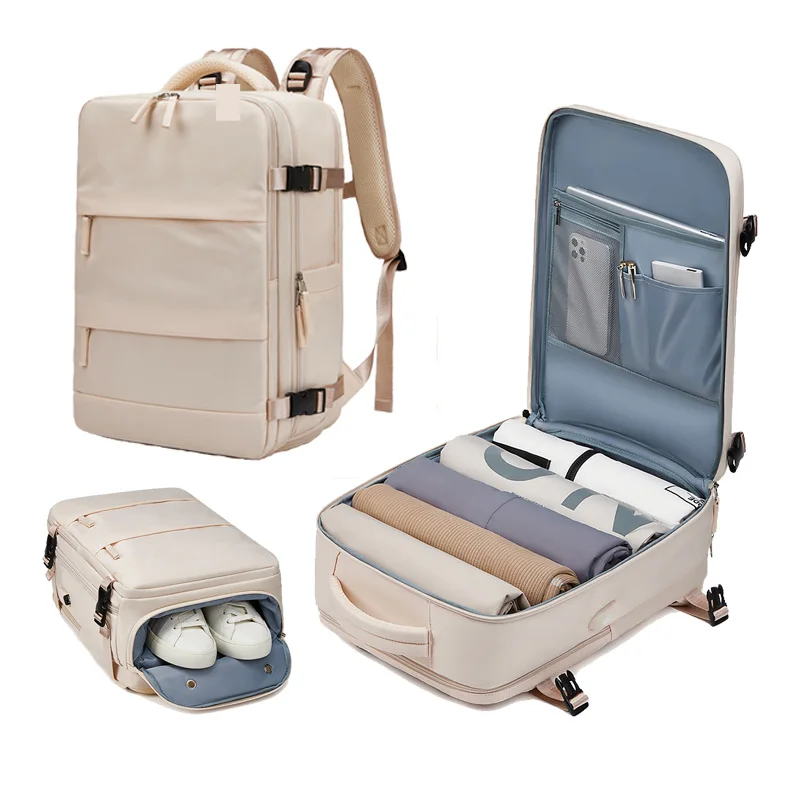 

Travel Woman Backpack Lightweight Waterproof Multifunction Outdoor Suitcase 15.6 Inch Laptop Backpack With Independent Shoe Bag