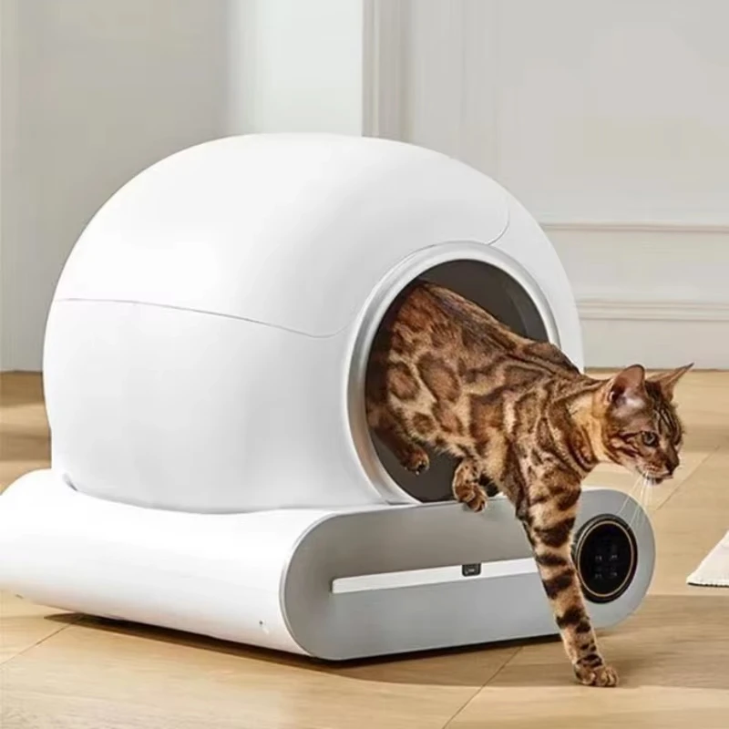 Arenero inteligente para gatos, gran capacidad, semi‑cerrado, control por app