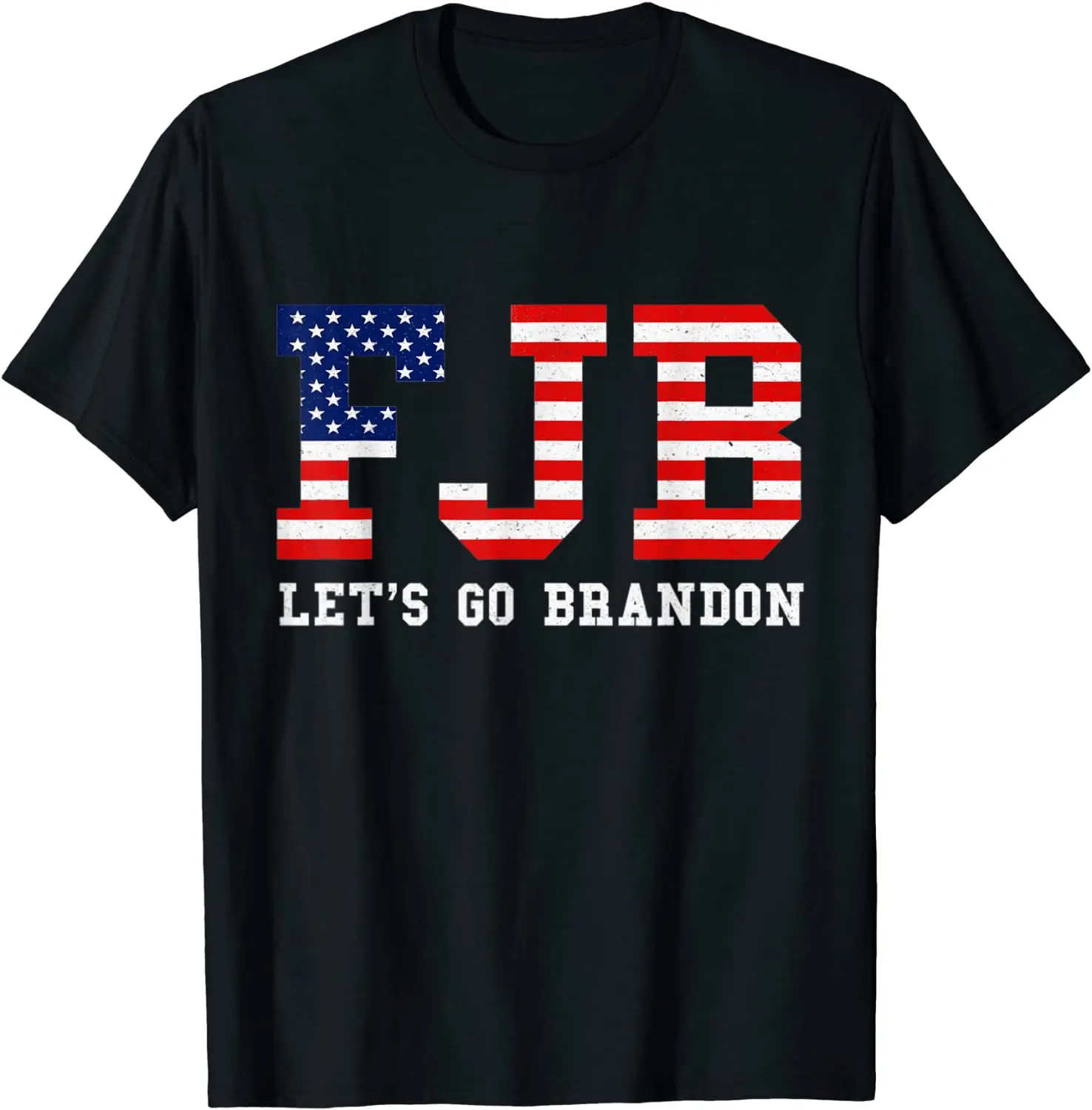 

100% Cotton Let’s Go Brandon Conservative US Flag Men's Novelty Oversized T-Shirt Women Casual Tee Streetwear