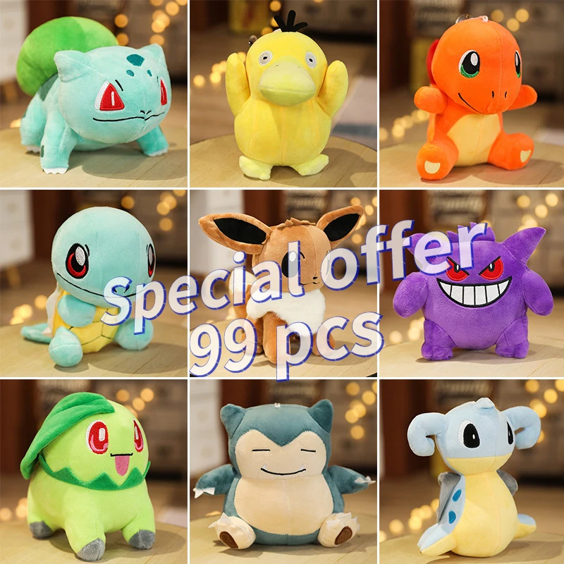 

Anime Pokémon Plush Doll Cute Pikachu Cartoon Squirtle Stuffed Animals Kawaii Charmander Stuffed Toy Tomy Pokemon Kids Gifts