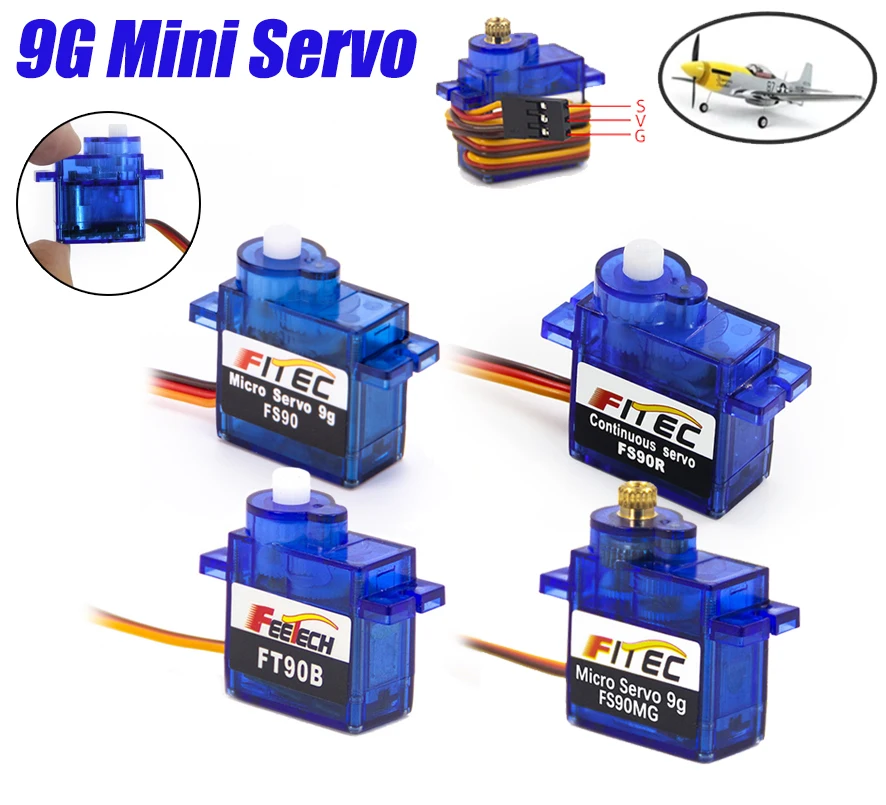 9g 1,5 кг 1,8 кг металлическая Шестерня 3-6 в микро мини сервопривод 180/360 ° Аналоговый Цифровой двигатель SG90 для радиоуправляемого вертолета лодки автомобиля самолета MG90 часть