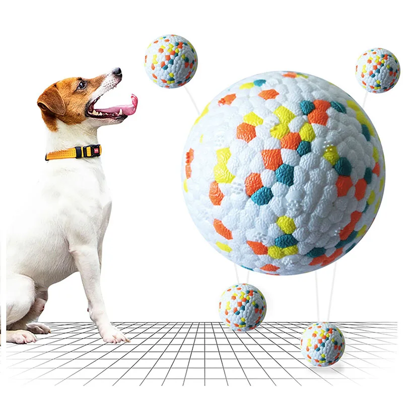 

Etpu Dog Ball Toy Bite Resistant Interactive Dogs Fetch High Elasticity Pet Chew Toys Teething Toys for Dogs Training Puppy Psy