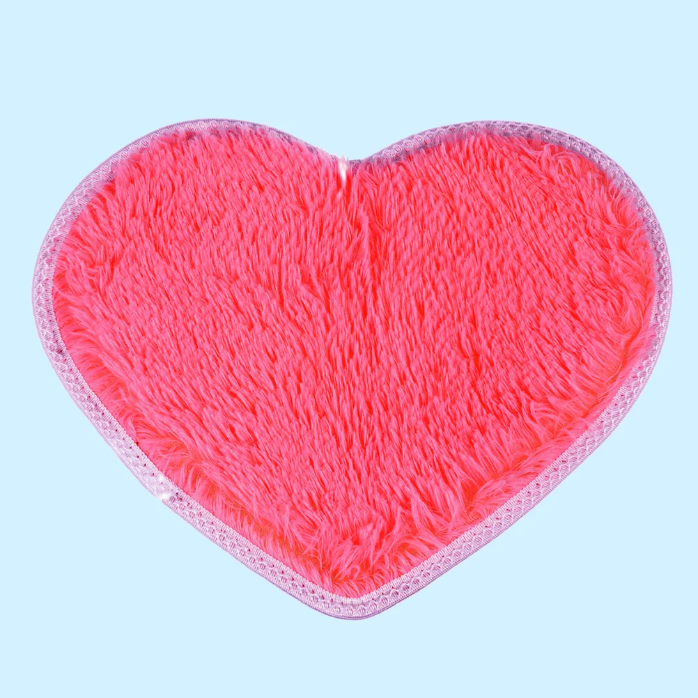 

Romantic Shag Carpet Heart Rug Fluffy Floor Mat Floor Carpet Bedroom Chair Cushions Fuzzy Door Rug Shag Shower Mat