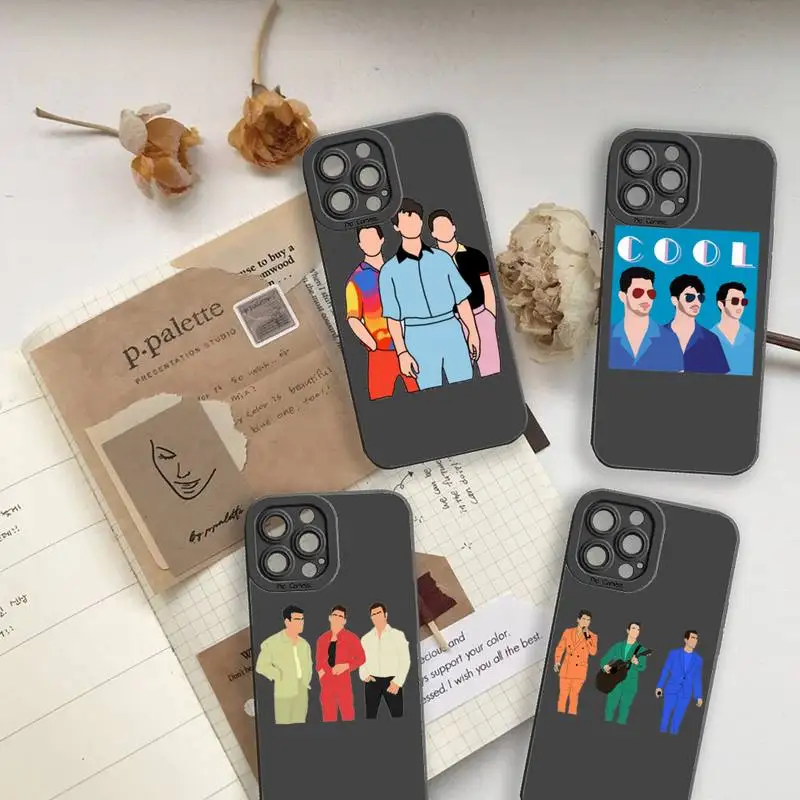

jona brothers band Phone Case For iPhone 13 12 11 Pro MAX Mini X XS XR 7 8 Plus Camera Lens Liquid Silicone