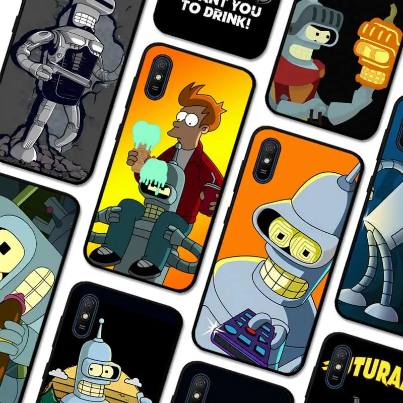 

F-Futurama B-Bender Art Phone Case for Redmi 5 6 7 8 9 A 5plus K20 4X S2 GO 6 K30 pro