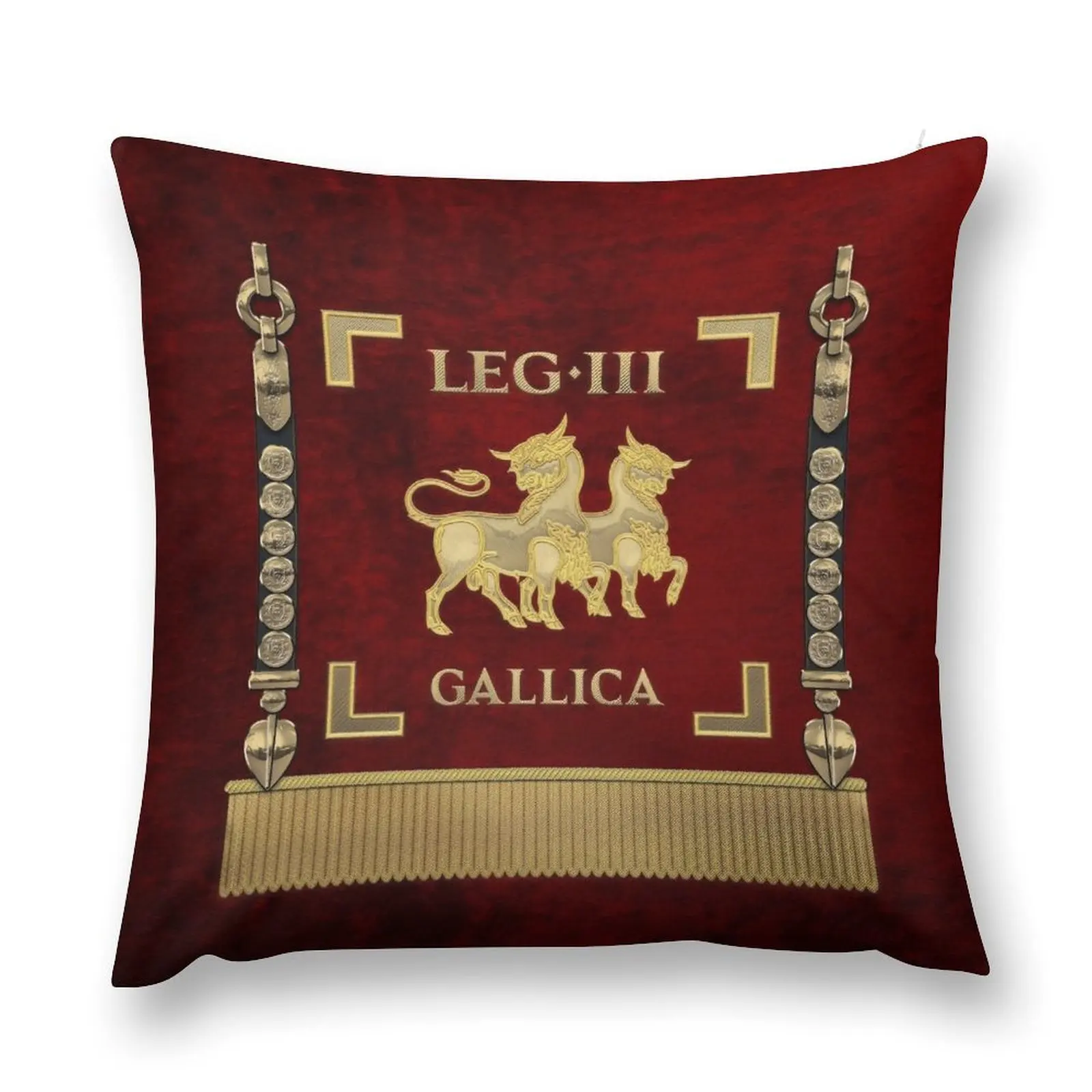 Стандарт Gallic третьего римского легиона - Vexillum of Legio III Gallica Декоративная подушка