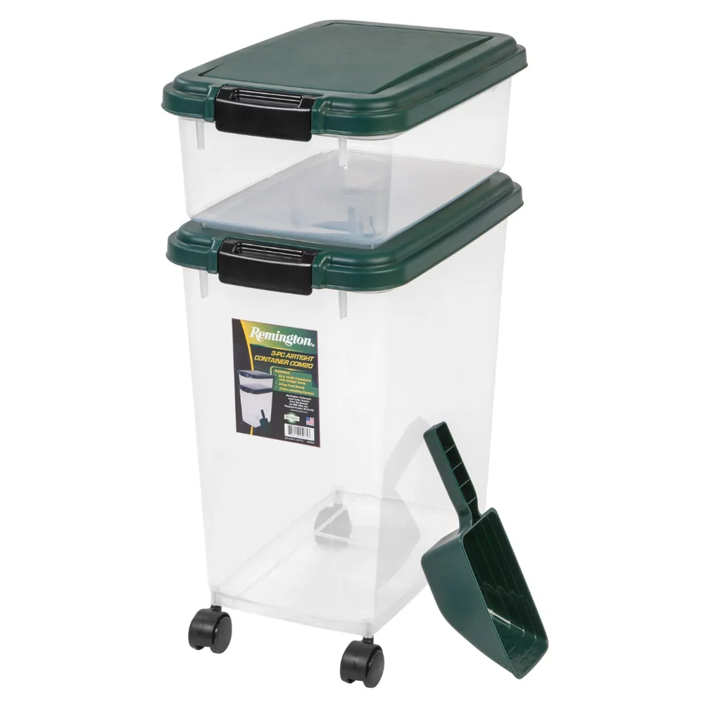 

Remington 3-Piece Airtight Pet Food Container Combo, Green