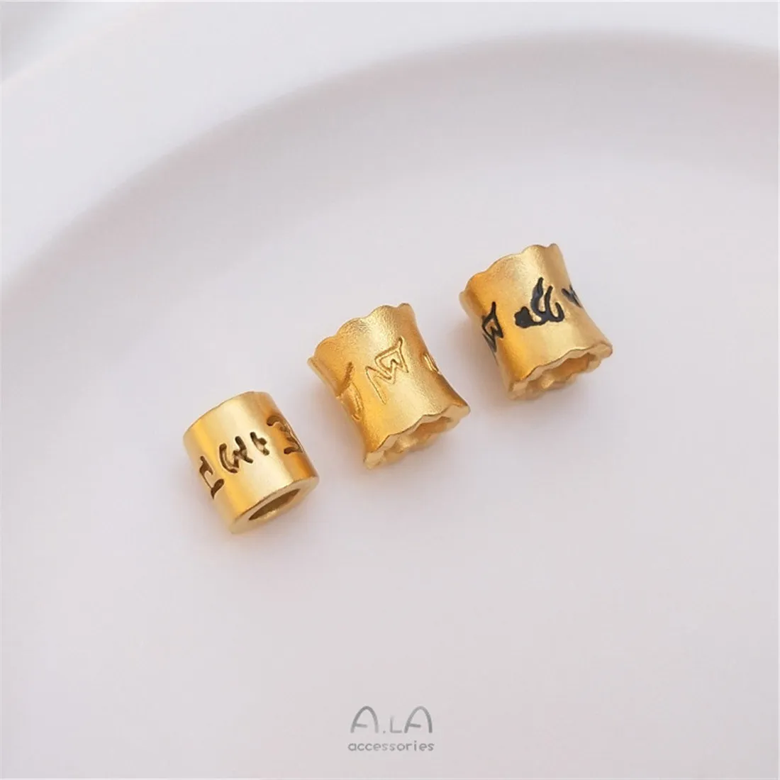 Шестизначный ведро-мантра кулон из бисера золотой россып долговечная переносная