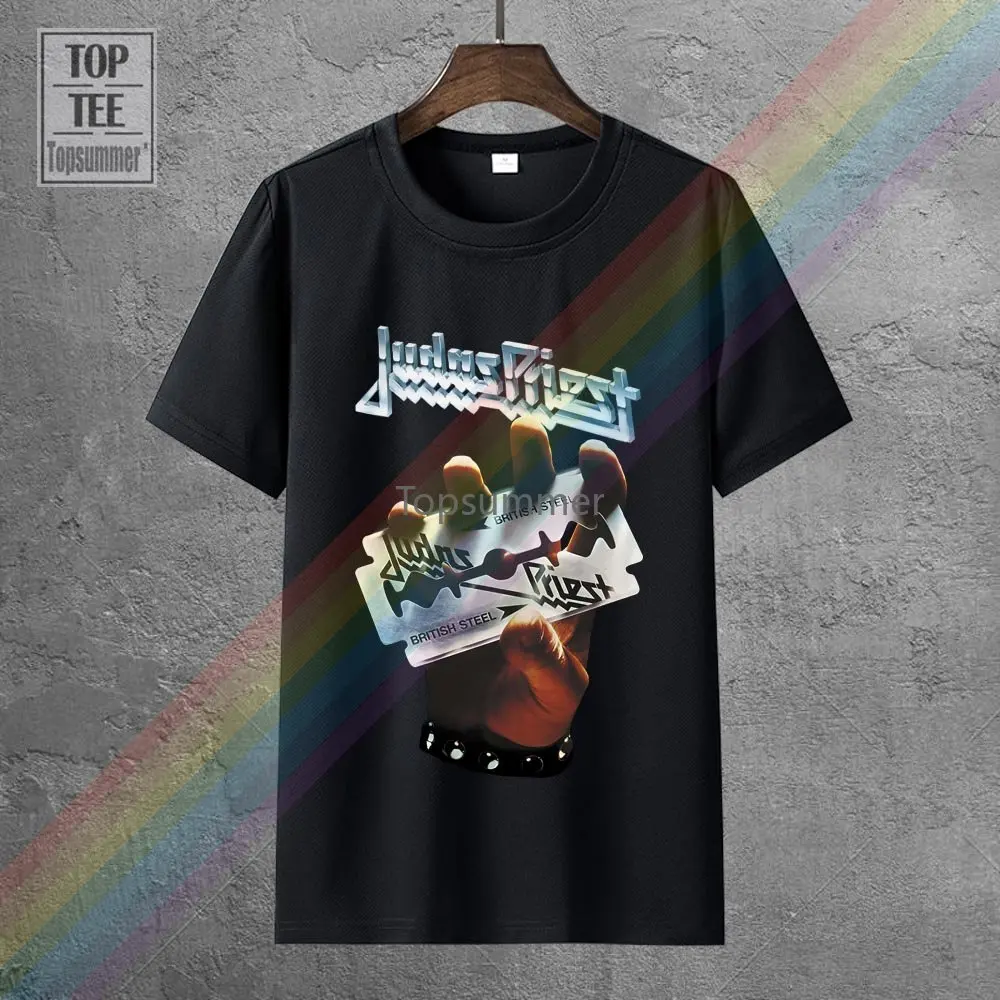 

Judas Priest British Steel 30Th Anniversary T-Shirts Punk Rock Tshirt Hippie Goth Woman Top Men'S Tee Shirt Gothic Emo T-Shirt