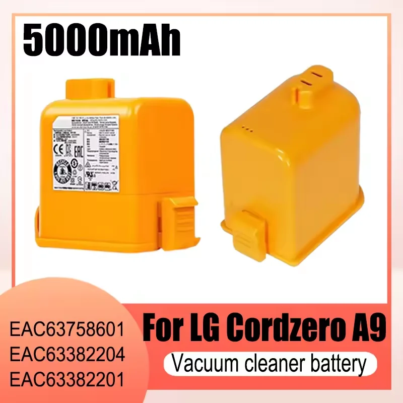 Фото Литий-ионный аккумулятор 5.0 Ач для LG Cord Zero EAC63382204 A9, A9MAX, A9T-Ultra, P9, A9K-CORE, A9K-PRO, A9N, A9M, A9 Plus, LG A905RM, A902RM №2
