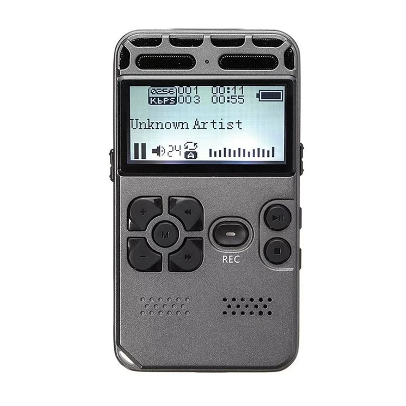 

FULL-Digital Voice Recorder Voice Activated Mp3 Player Music Player Card One-Button Record Noise Reduction Dictaphone 8GB