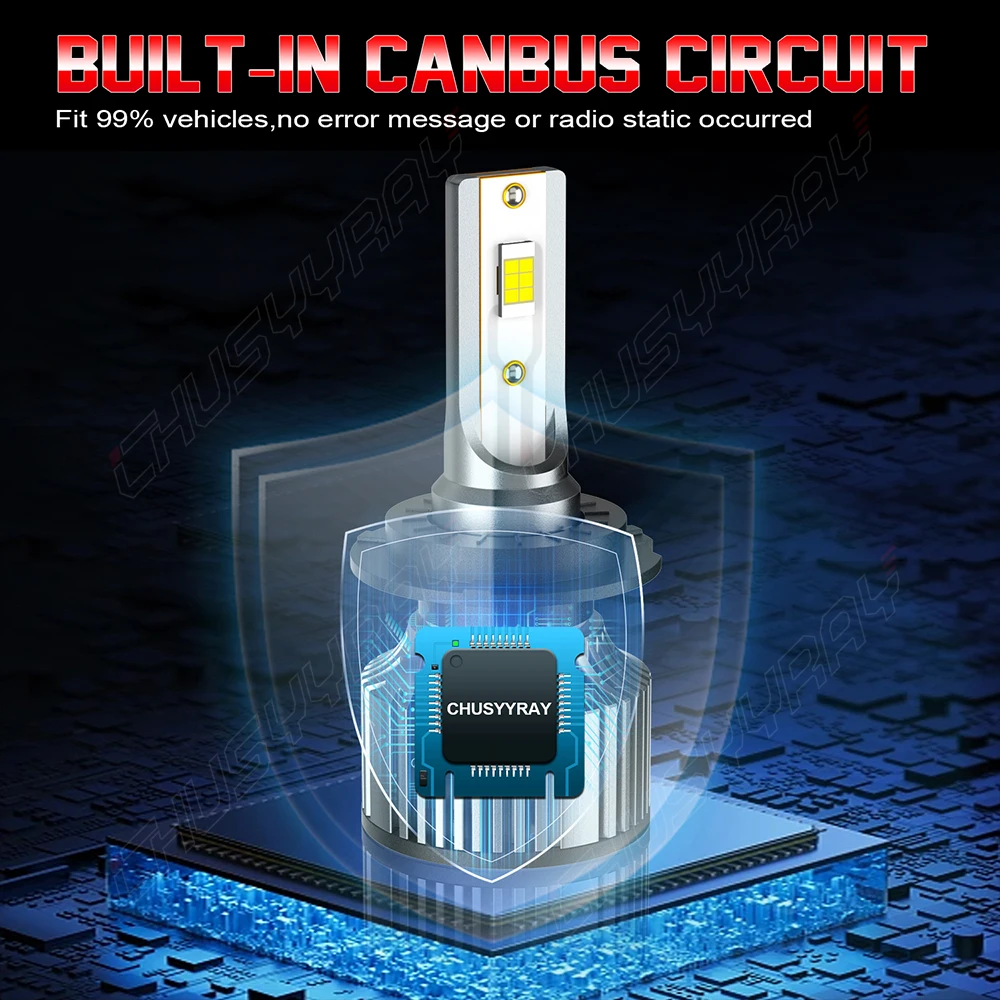 CHUSYYRAY 2PCS H4 H7 H11 Автомобильные фары Супер яркие светодиодные дальнего ближнего