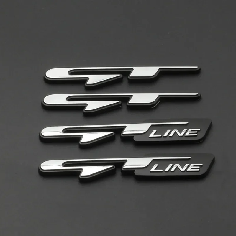 

3D Chrome Car Letters GT Line Sticker Emblem Logo For Kia Ceed Picanto K5 Stonic Optima Sportage GT Line Badge Decal Accessories