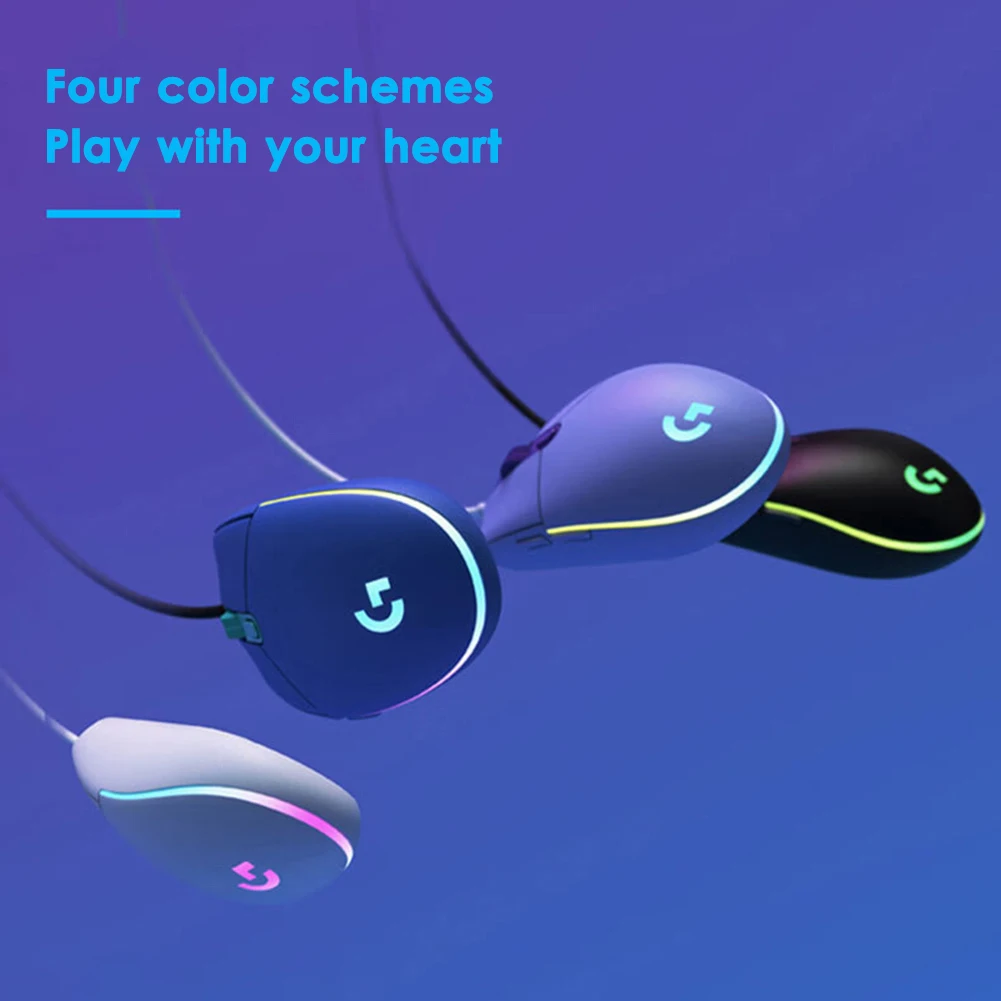 

Мышь Logitech G102 Gen 2, проводная оптическая проводная мышь LIGHTSYNC RGB, 6 кнопок, игровая мышь с подсветкой 8000 DPI для PUBG