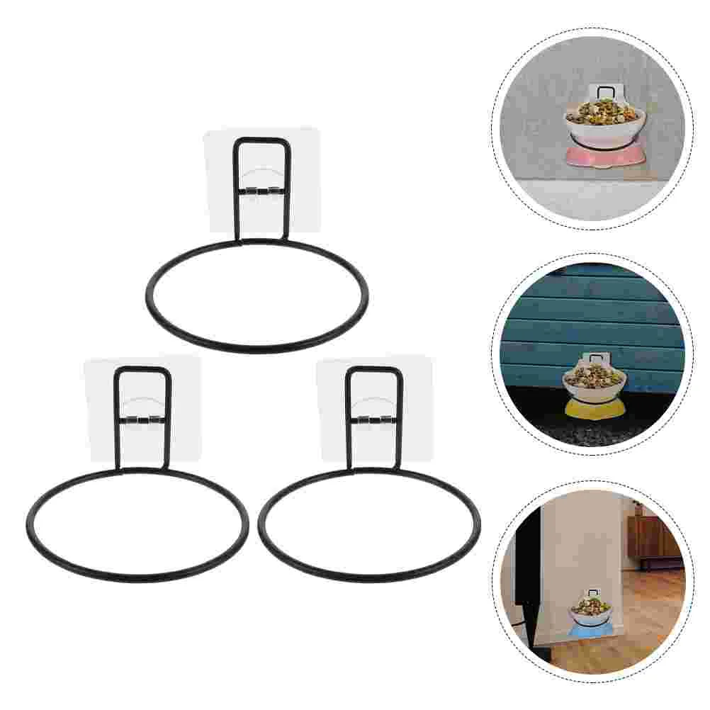 

Wall Bowl Pet Rack Hanging Dog Mounted Bracketfeedercat Mount Basin Hanger Racks Holder Ring Pot Raised Self Adhesive Brackets