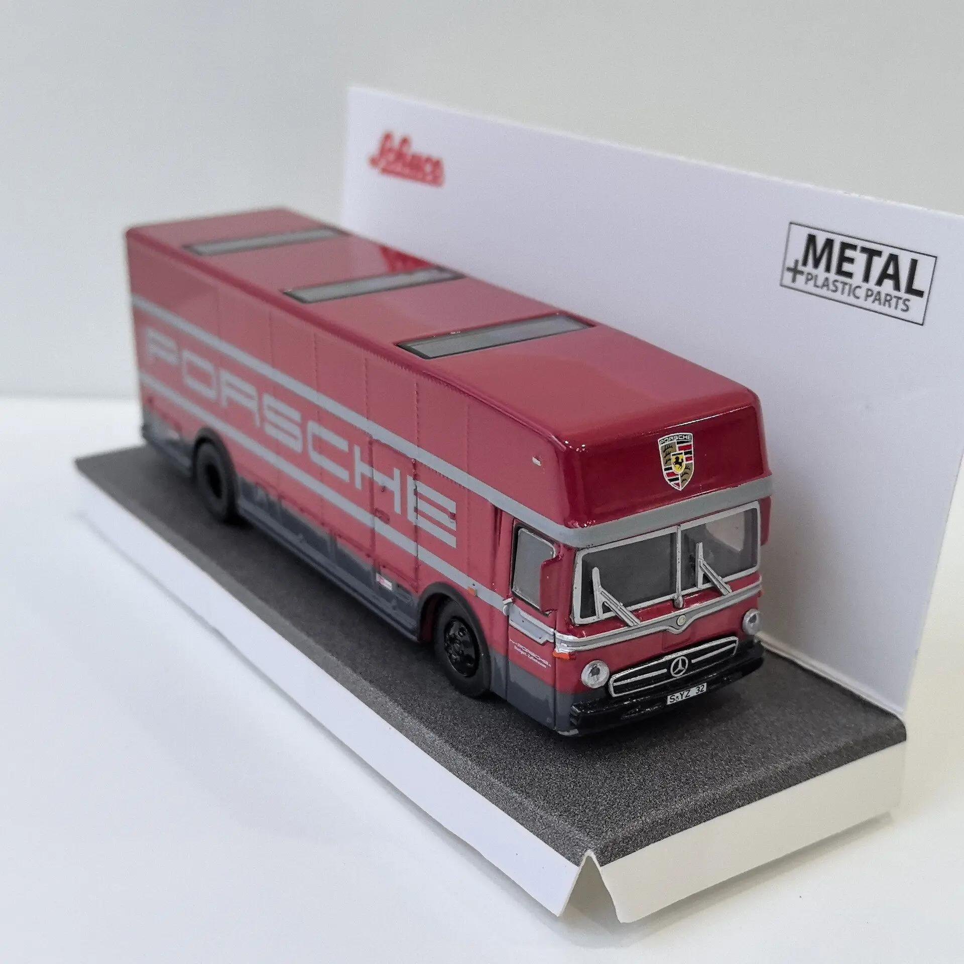Фото Металлическая модель автомобиля Diecast SCHUCO 1/87 Scale HO BENZ PORSCHE Racing Transport 7 №3