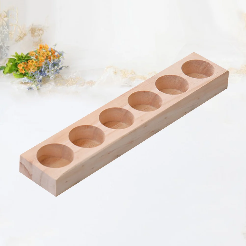 

Essential Oil Wooden Display Rack Nail Polish Holder Organizer Case Solid Shelf