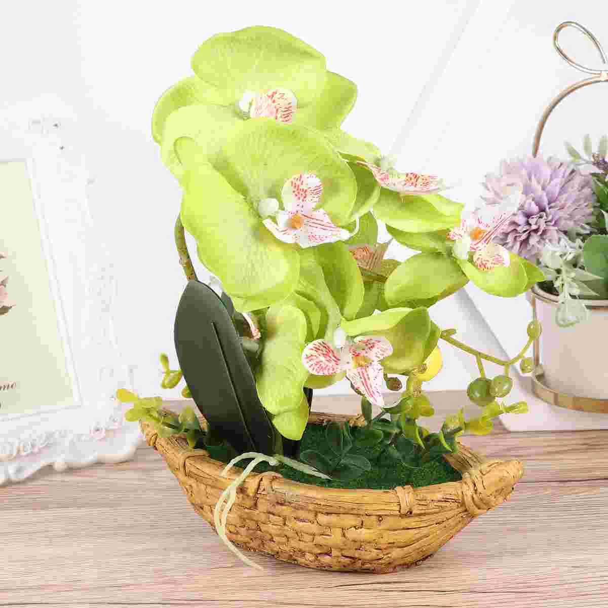 

1Pc Fake Bonsai Creative Artificial Delicate Durable Desktop Ornaments Flower Potted Potted for Home Office Home decor