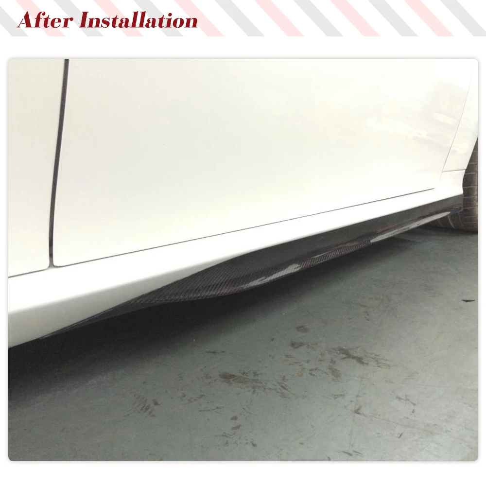 Фартуки на боковые пороги автомобиля из углеродного волокна юбки удлинители для
