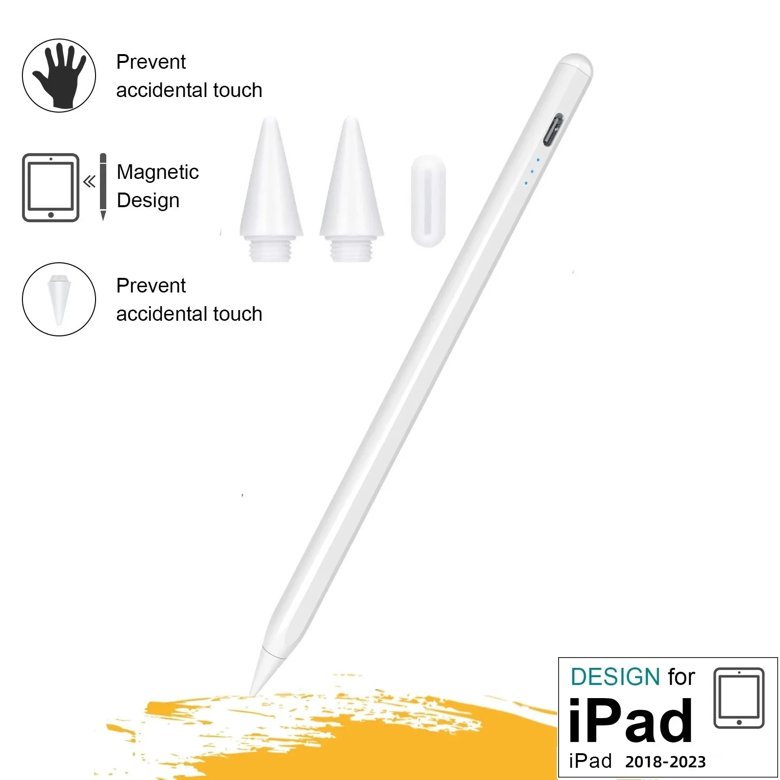 

Стилус Сенсорный для Apple iPad Pro Mini Air 2018-2023, емкостный карандаш с отказом пальмы, цифровой дисплей питания, датчик наклона
