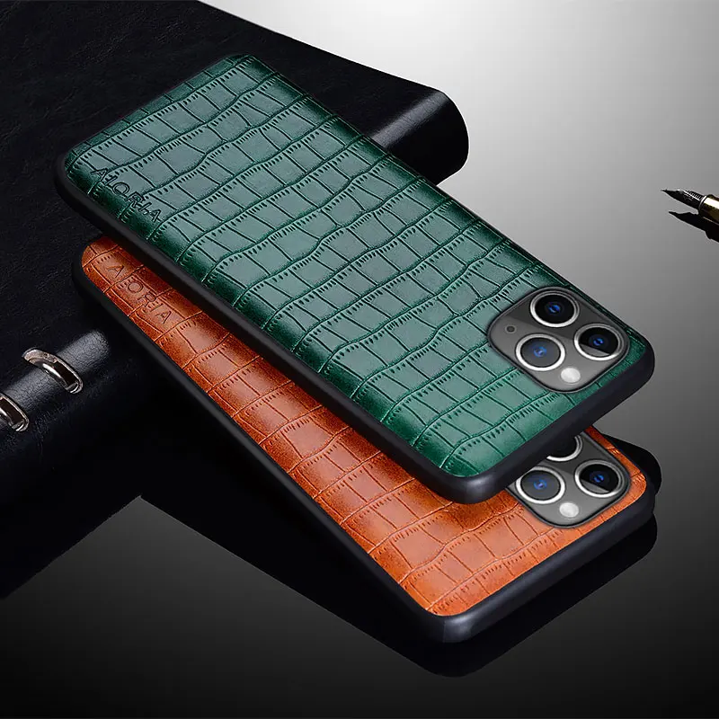

New Luxury Crocodile Leather Case for IPhone 14 11 12 13 Mini Pro SE XR XS Max X 6 7 8 Plus Back Cover for Iphone 13 14 Pro Case