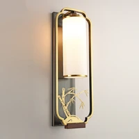 new chinese wall lamp iron glass wall lamp living room bedroom bedside lamp tv background wall sconce