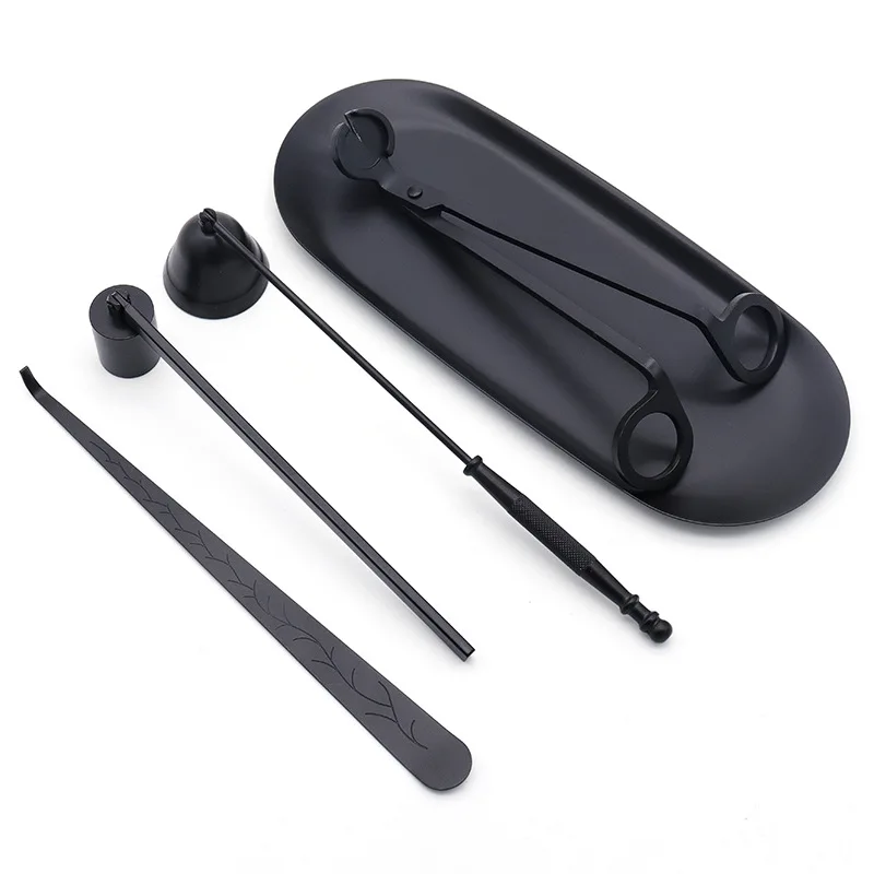 Stainless Steel Candle Wick Dipper Oil Lamp Trimmer Daily Home Extinguish Trim Scissor Cutter Snuffer Tool Hook Clipper Set | Дом и сад