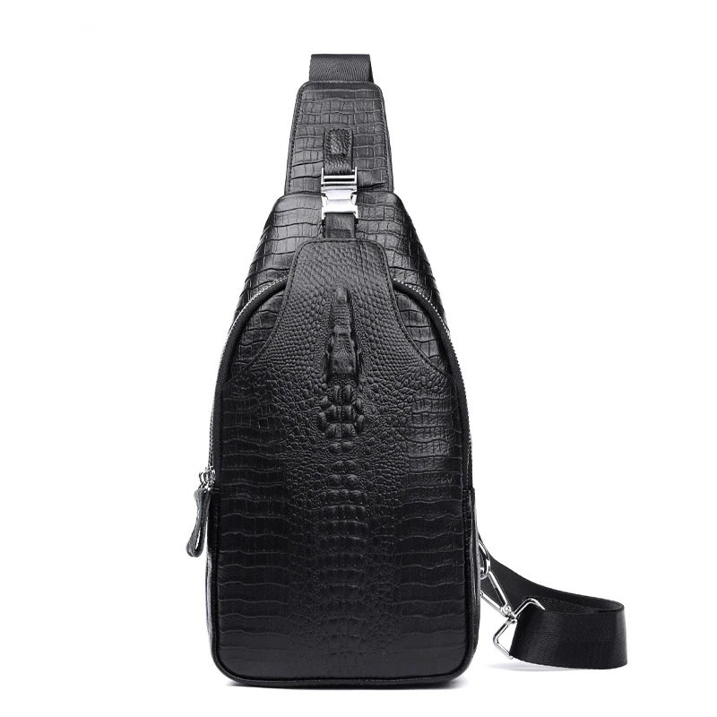 New men's designer chest bag Single Shoulder Crossbody bag head Leather leisure sports bag High-quality Fashion luxury bags