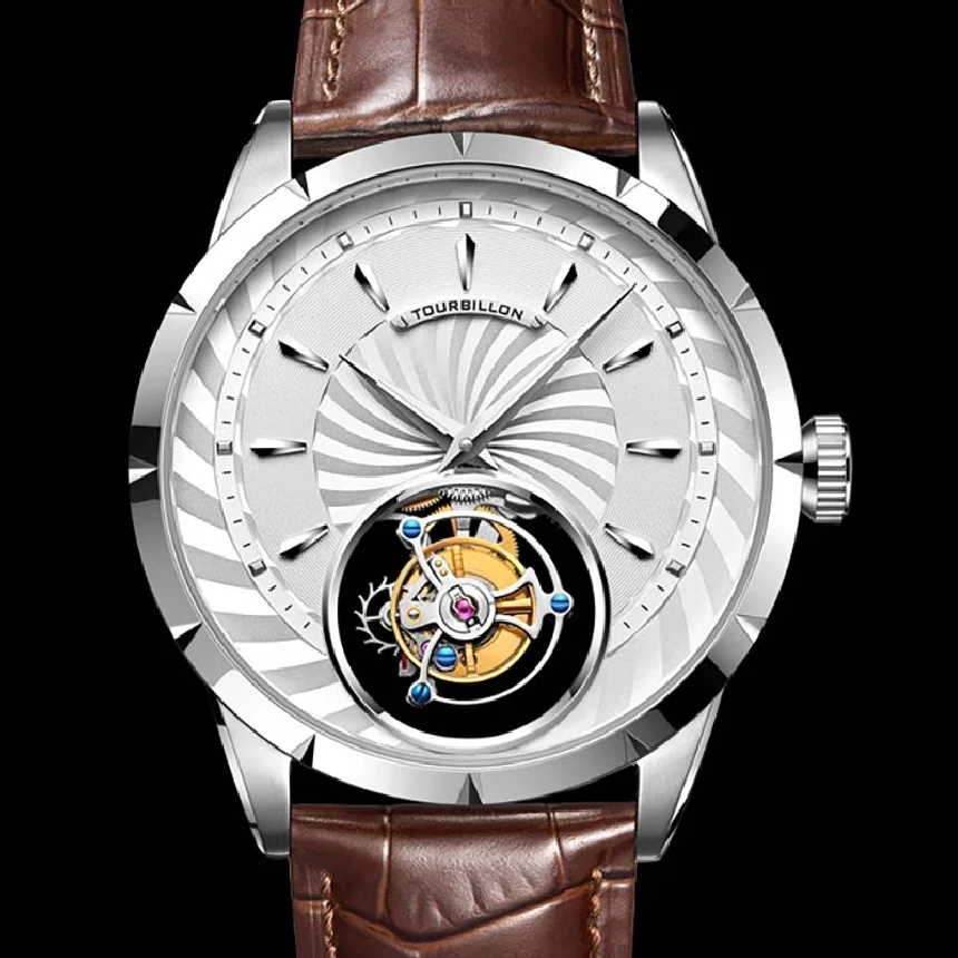 

AESOP Genuine Tourbillon Mechanical Watch For Men Spiral Dial Fashion Waterproof Business Trend Watch 7019