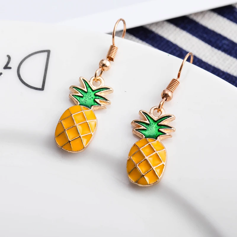 Cute Acrylic Fruit Food Dangle Watermelon Strawberry Pineapple Kiwi Grapefruit Drop Earrings For Women Girl Jewelry Gift