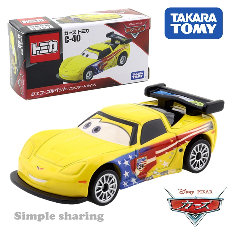 

Takara Tomy Cars Tomica C-40 Jeff Gorvette Standard Type Alloy car model boy toy Collect gifts